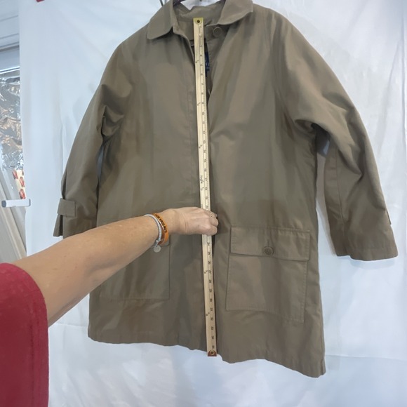 Khaki London Fog Limited Edition Women Sz 12 Zipper Lined‎ Raincoat  Trench Coat - Picture 12 of 15